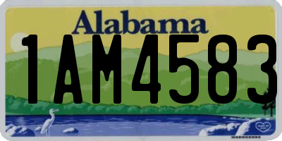 AL license plate 1AM4583