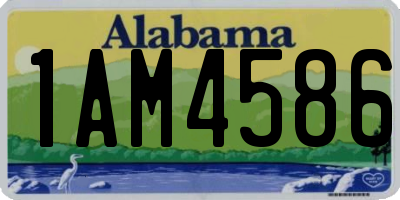 AL license plate 1AM4586