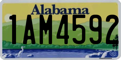AL license plate 1AM4592