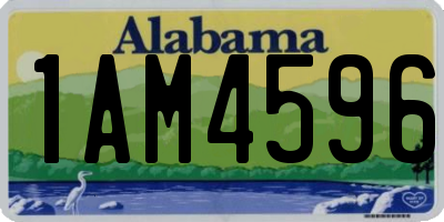 AL license plate 1AM4596