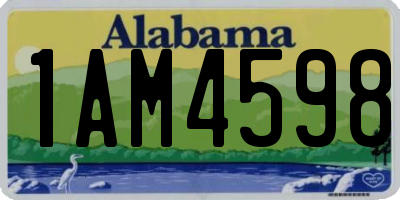 AL license plate 1AM4598