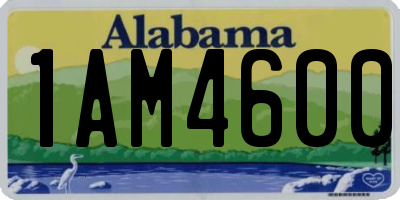 AL license plate 1AM4600