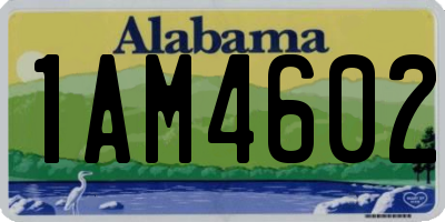 AL license plate 1AM4602
