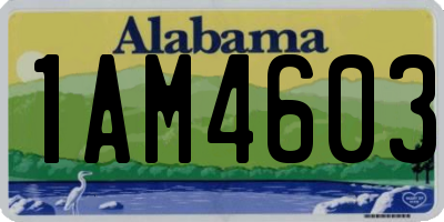AL license plate 1AM4603