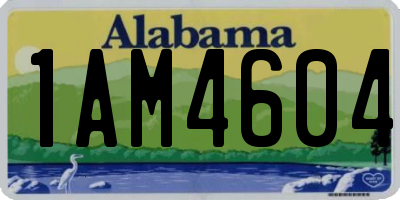 AL license plate 1AM4604