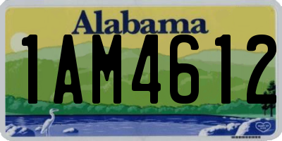 AL license plate 1AM4612