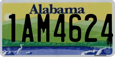 AL license plate 1AM4624