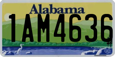 AL license plate 1AM4636