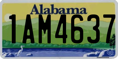 AL license plate 1AM4637