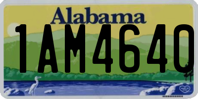AL license plate 1AM4640