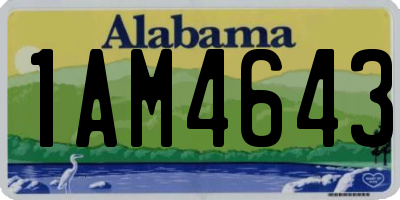 AL license plate 1AM4643