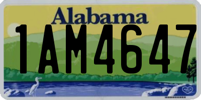 AL license plate 1AM4647