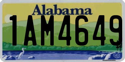 AL license plate 1AM4649