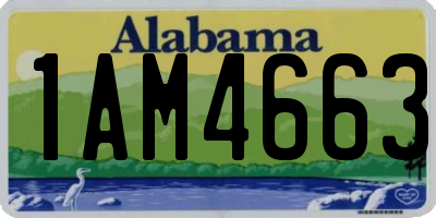 AL license plate 1AM4663