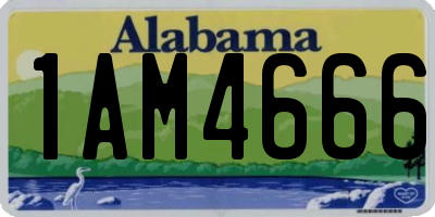 AL license plate 1AM4666