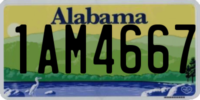 AL license plate 1AM4667