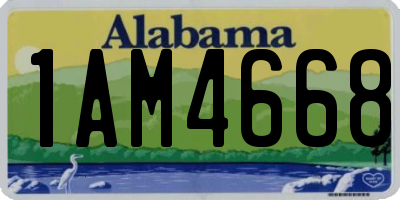 AL license plate 1AM4668