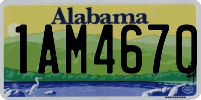 AL license plate 1AM4670