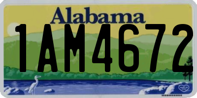 AL license plate 1AM4672