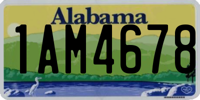 AL license plate 1AM4678