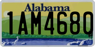 AL license plate 1AM4680