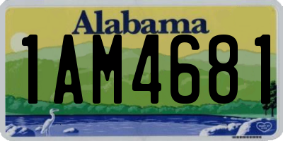AL license plate 1AM4681
