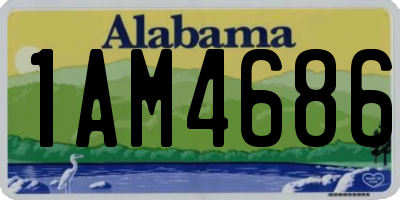 AL license plate 1AM4686