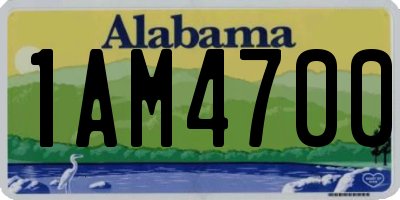 AL license plate 1AM4700