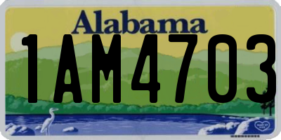 AL license plate 1AM4703