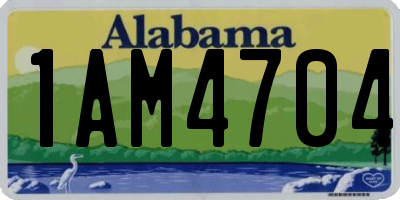 AL license plate 1AM4704