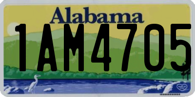 AL license plate 1AM4705