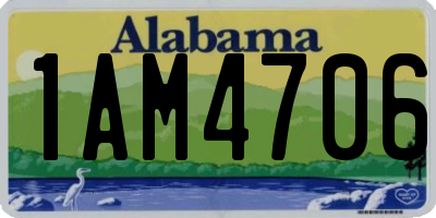 AL license plate 1AM4706