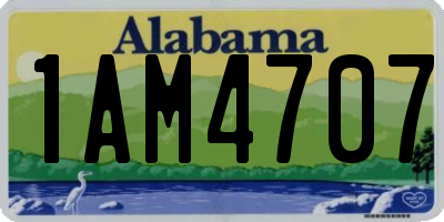 AL license plate 1AM4707