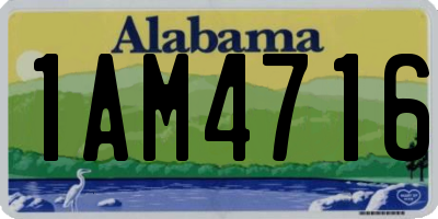 AL license plate 1AM4716