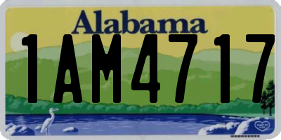 AL license plate 1AM4717