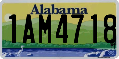 AL license plate 1AM4718