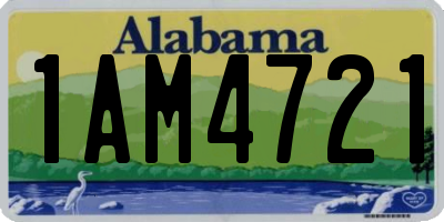 AL license plate 1AM4721
