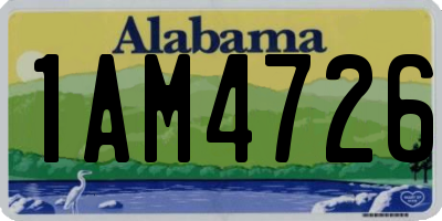 AL license plate 1AM4726