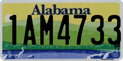 AL license plate 1AM4733