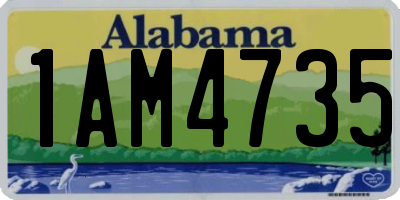 AL license plate 1AM4735