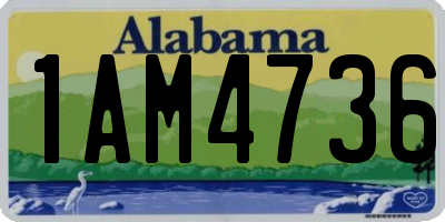 AL license plate 1AM4736