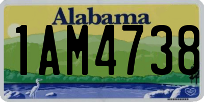 AL license plate 1AM4738