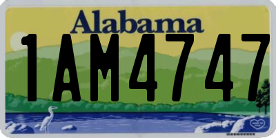 AL license plate 1AM4747