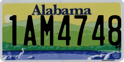 AL license plate 1AM4748
