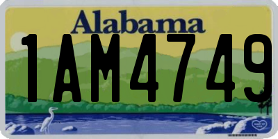 AL license plate 1AM4749