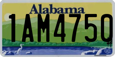 AL license plate 1AM4750
