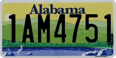 AL license plate 1AM4751