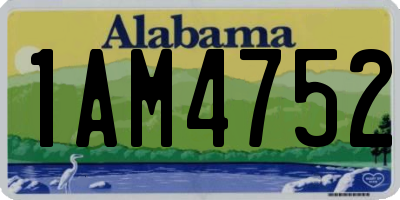AL license plate 1AM4752