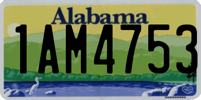 AL license plate 1AM4753