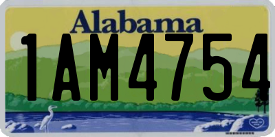 AL license plate 1AM4754